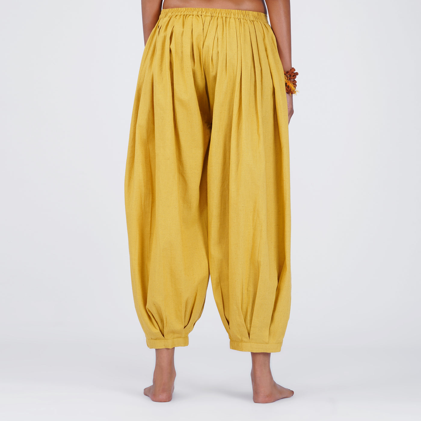 Women Cotton Yoga Pants and Yoga Top Set Yellow -Chakra — view 5