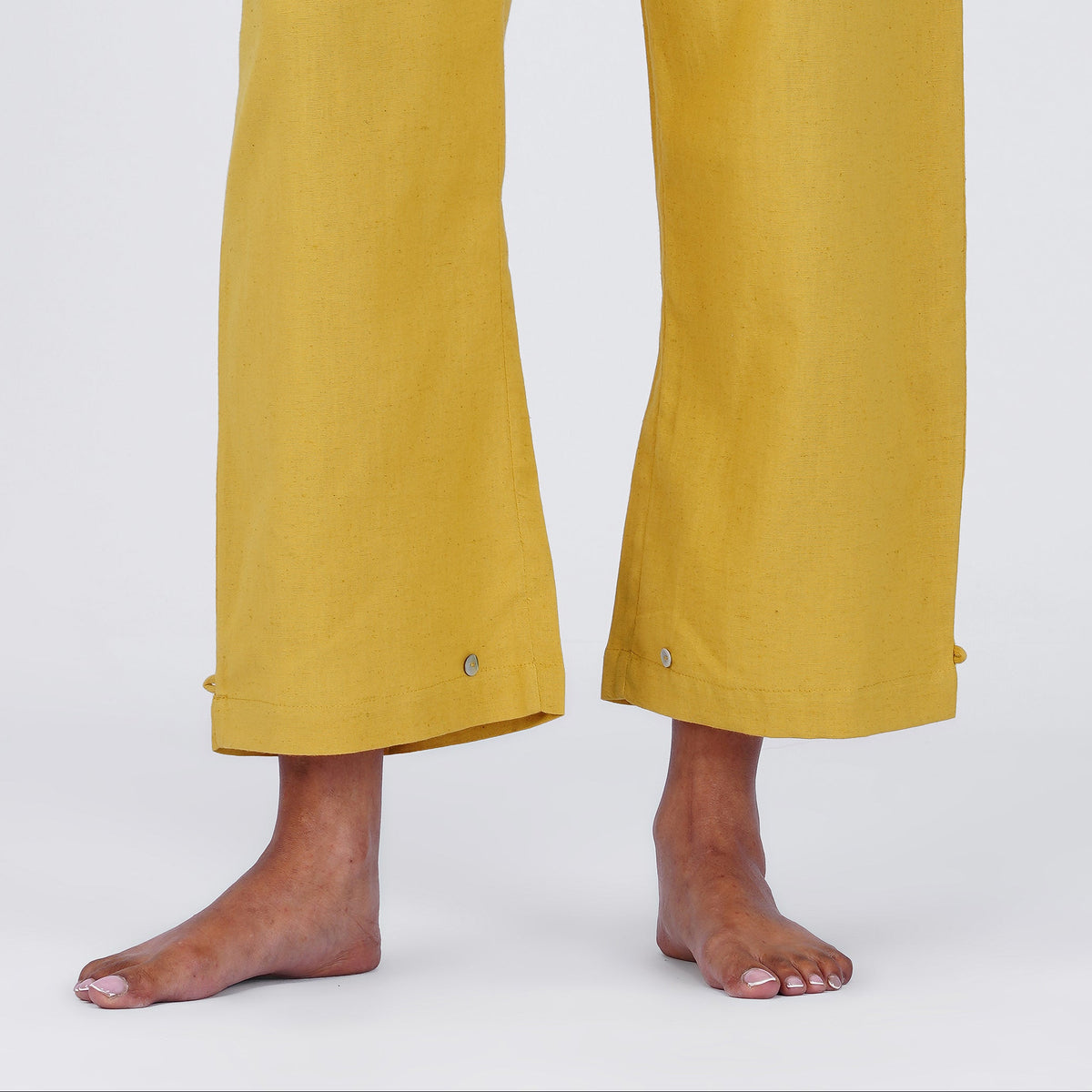 Women Cotton Yoga Pants Women Yellow -Chandra — view 3