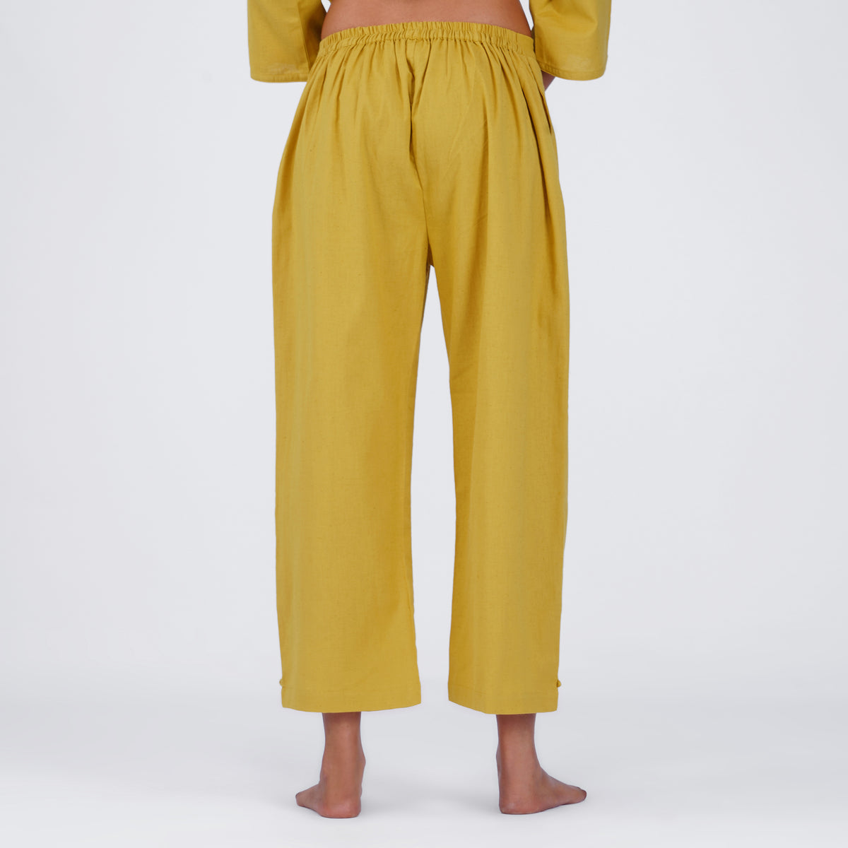 Women Cotton Yoga Pants Women Yellow -Chandra — view 2