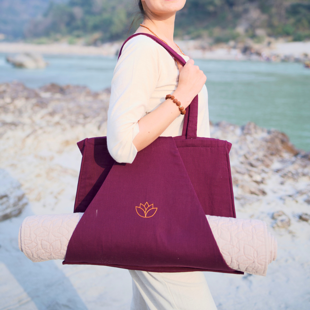 Cotton Yoga Bag Purple Brahma