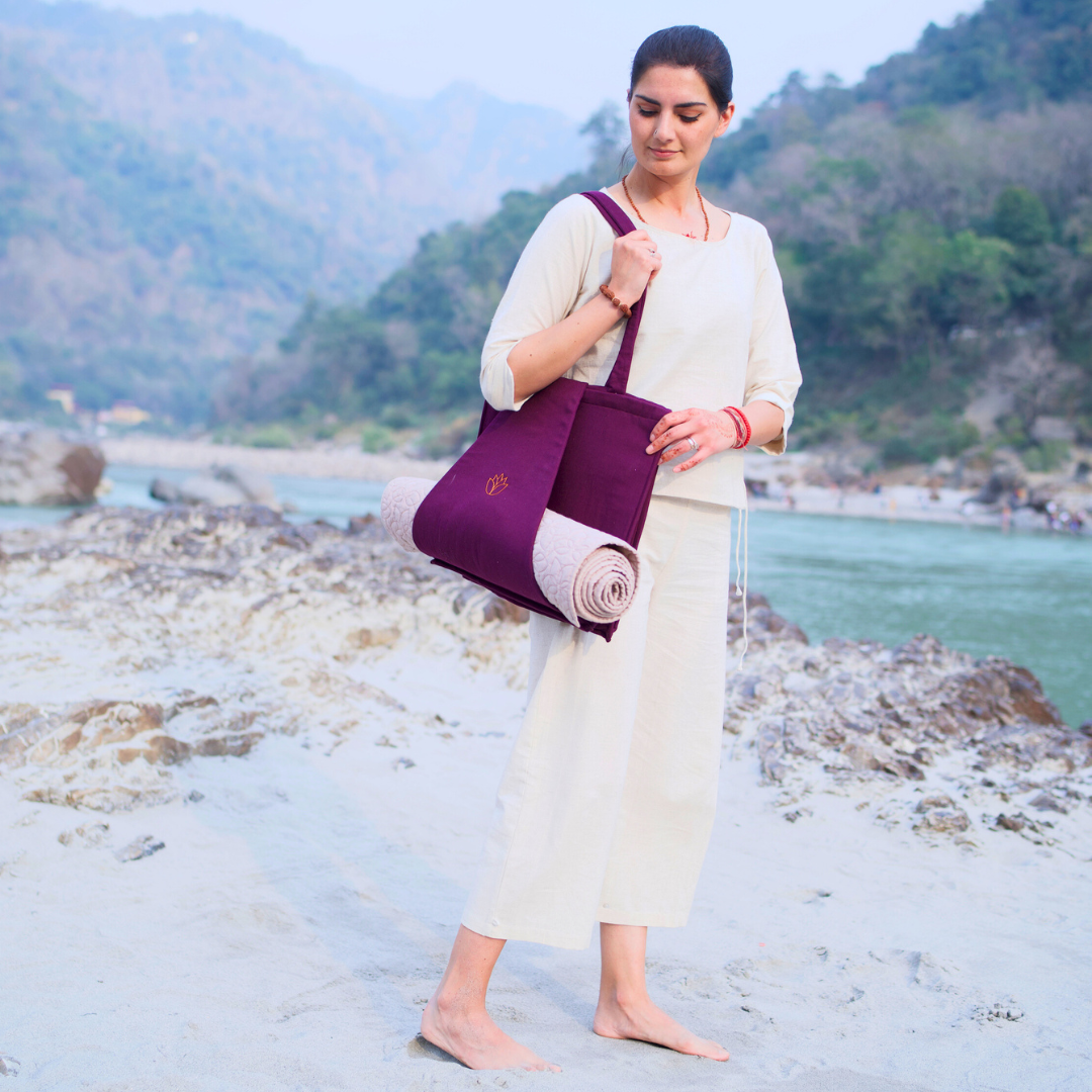 Cotton Yoga Bag Purple Brahma