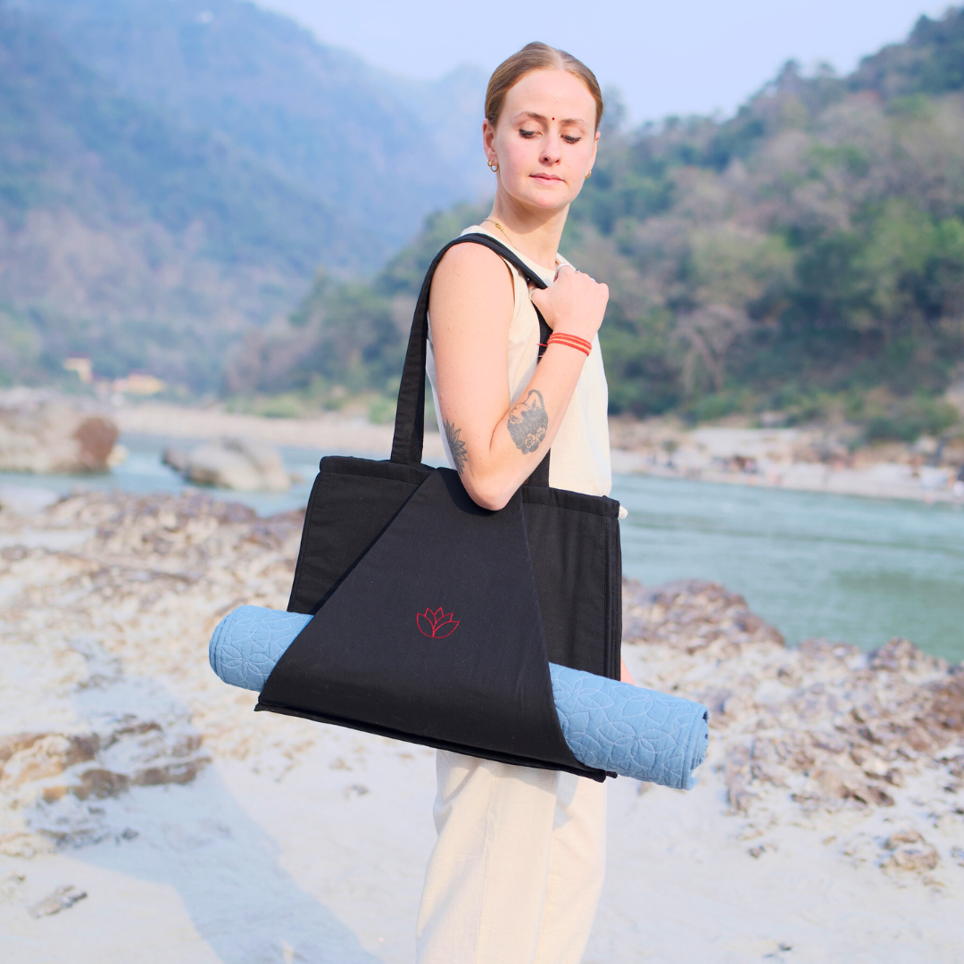 Cotton Yoga Bag Black -Brahma |AKISO
