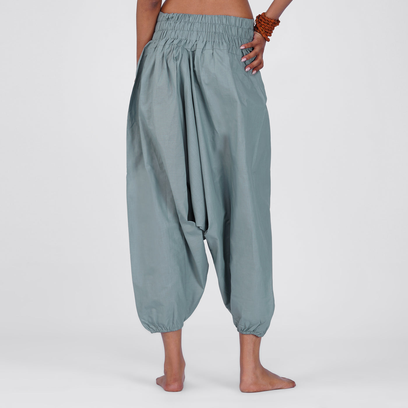 Women Zero Waste Cotton Yoga Pants Grey -Shwet — view 2