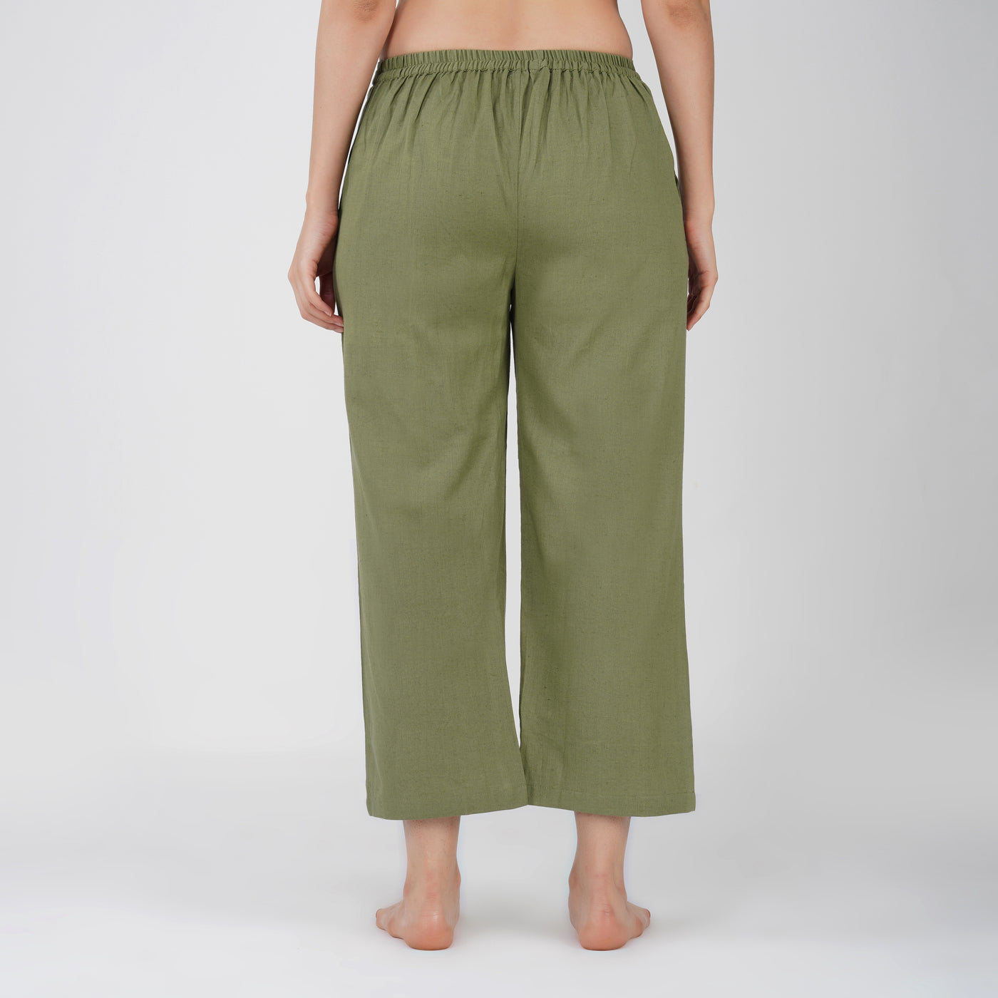 Women Cotton Yoga Pants Green -Chandra — view 2