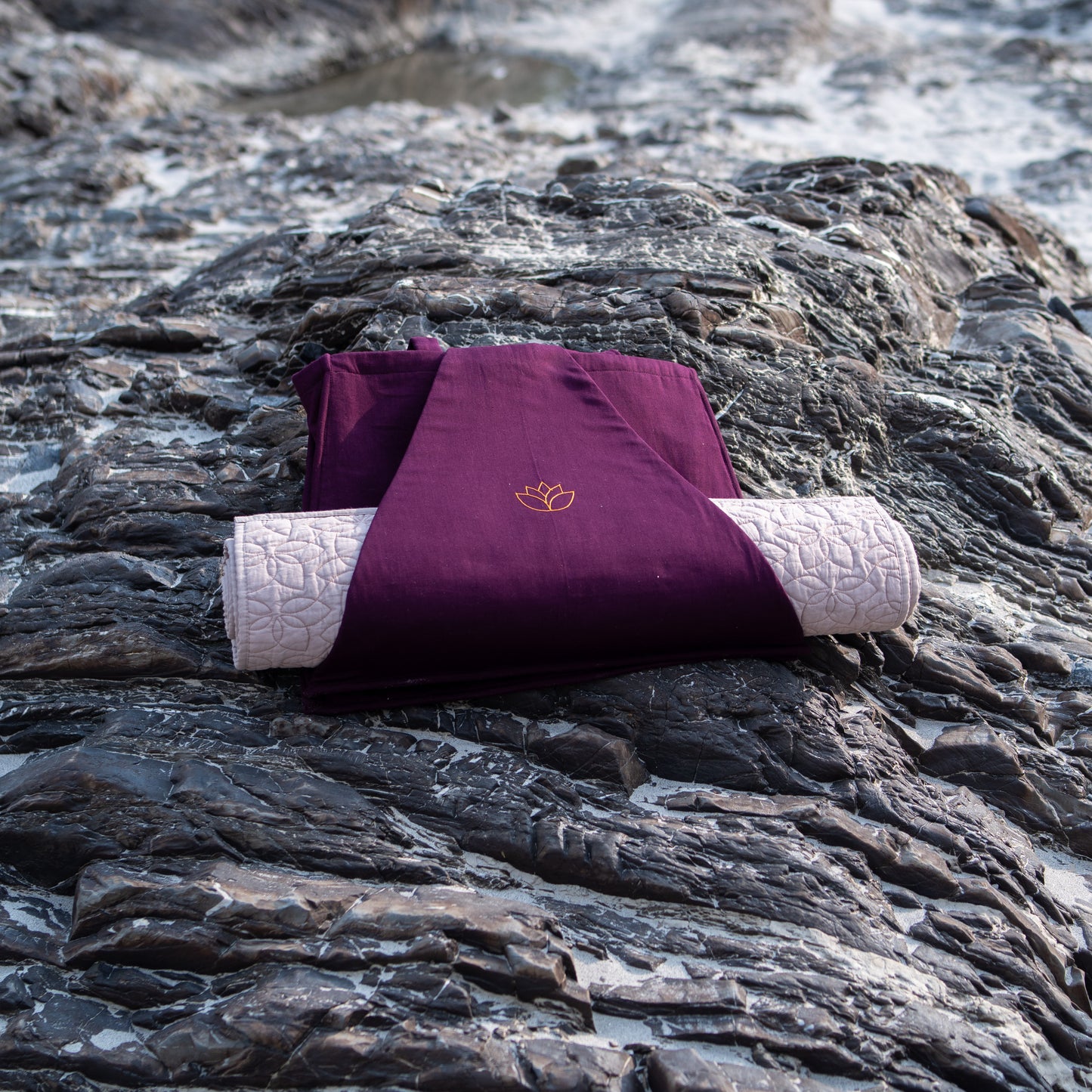 Cotton Yoga Mat in Pink- Padma Yoga Mat