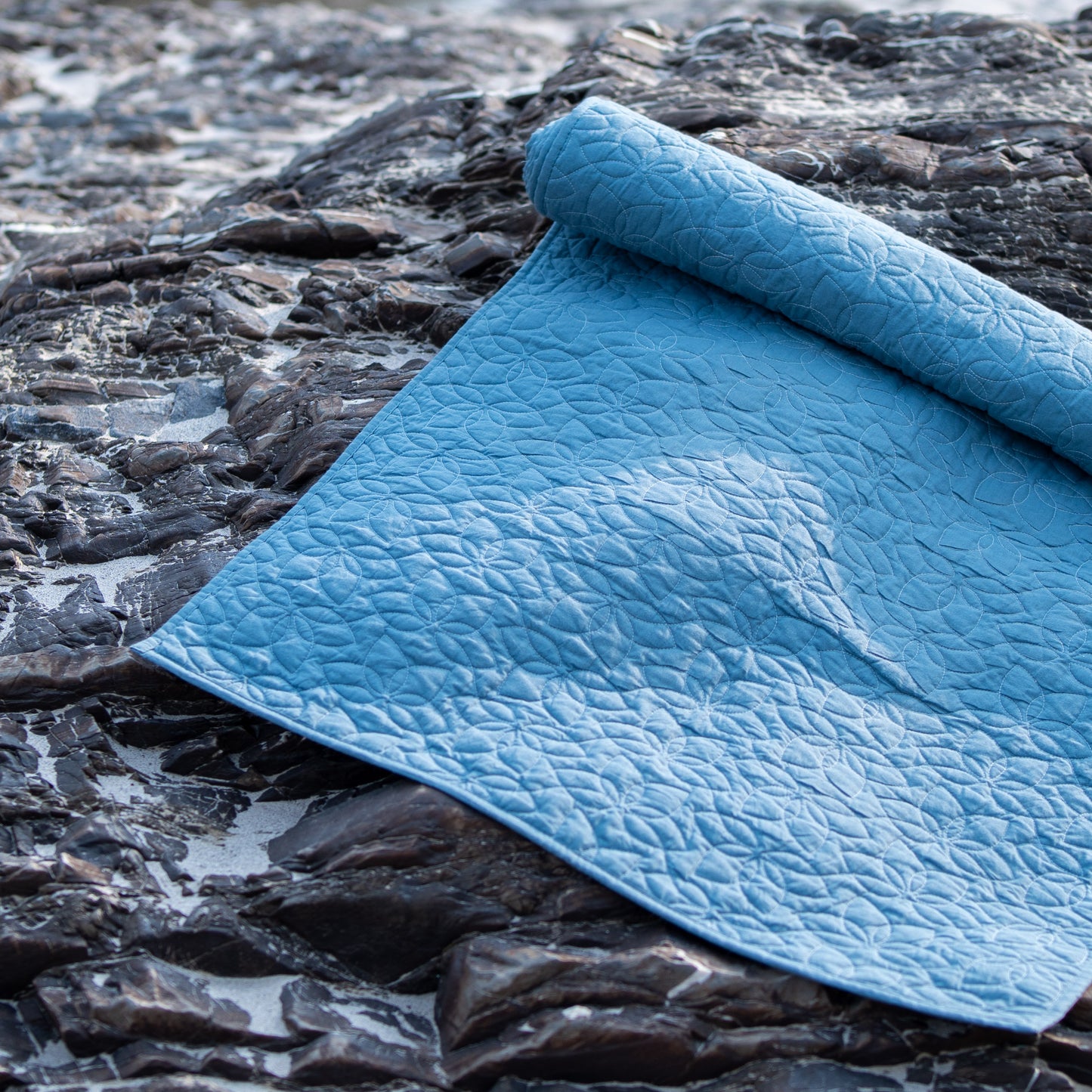 Padma Cotton Yoga Mat in Blue