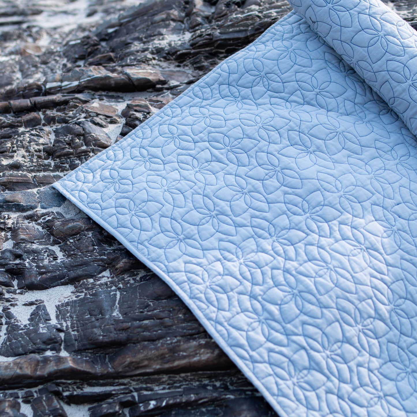 Padma Cotton Yoga Mat in Sky Blue