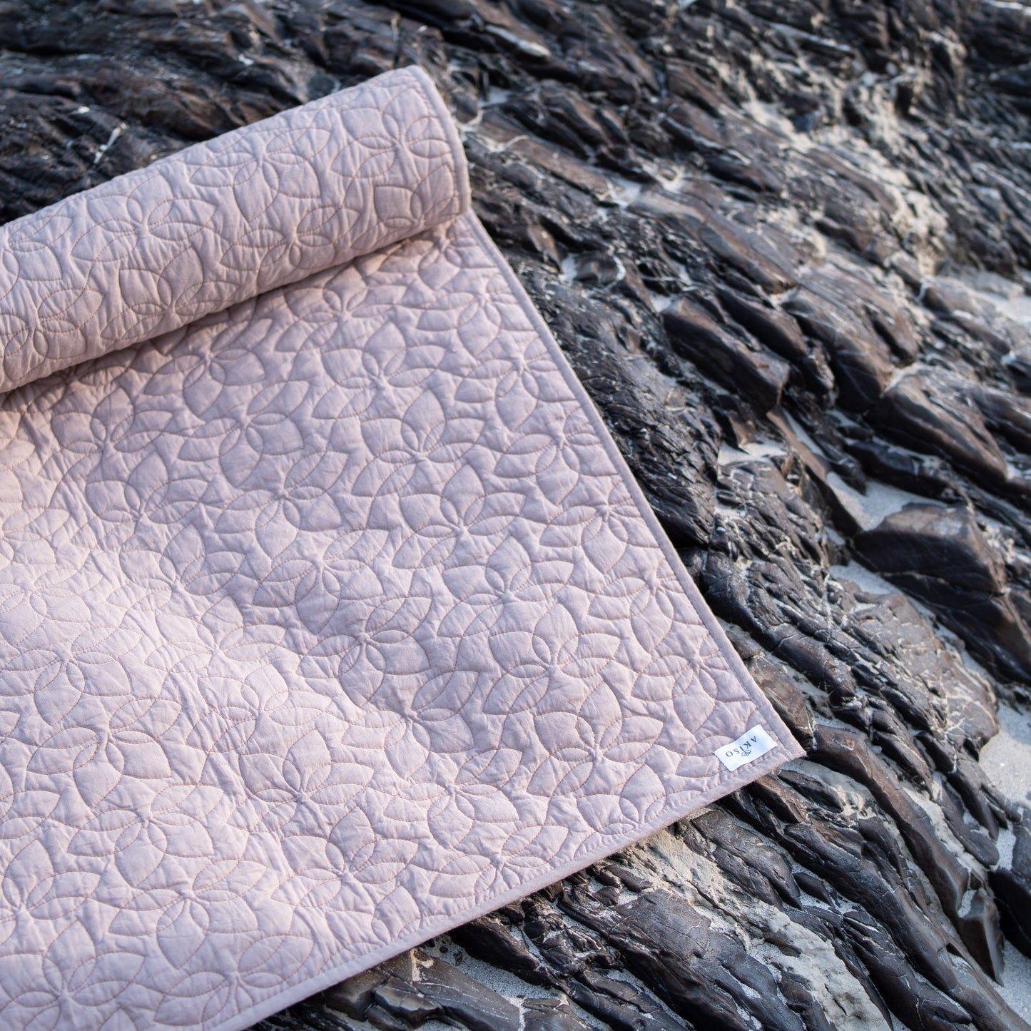 Cotton Yoga Mat in Pink- Padma Yoga Mat