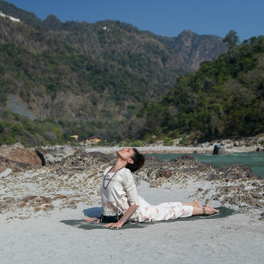 Women Cotton Hand Block Printed Yoga Top and Yoga Pants Set |AKISO