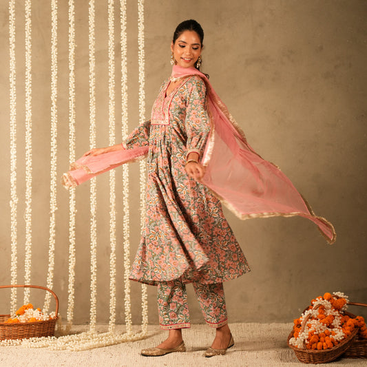 Pink Solid Dupatta with Gotta and Fringe Lace