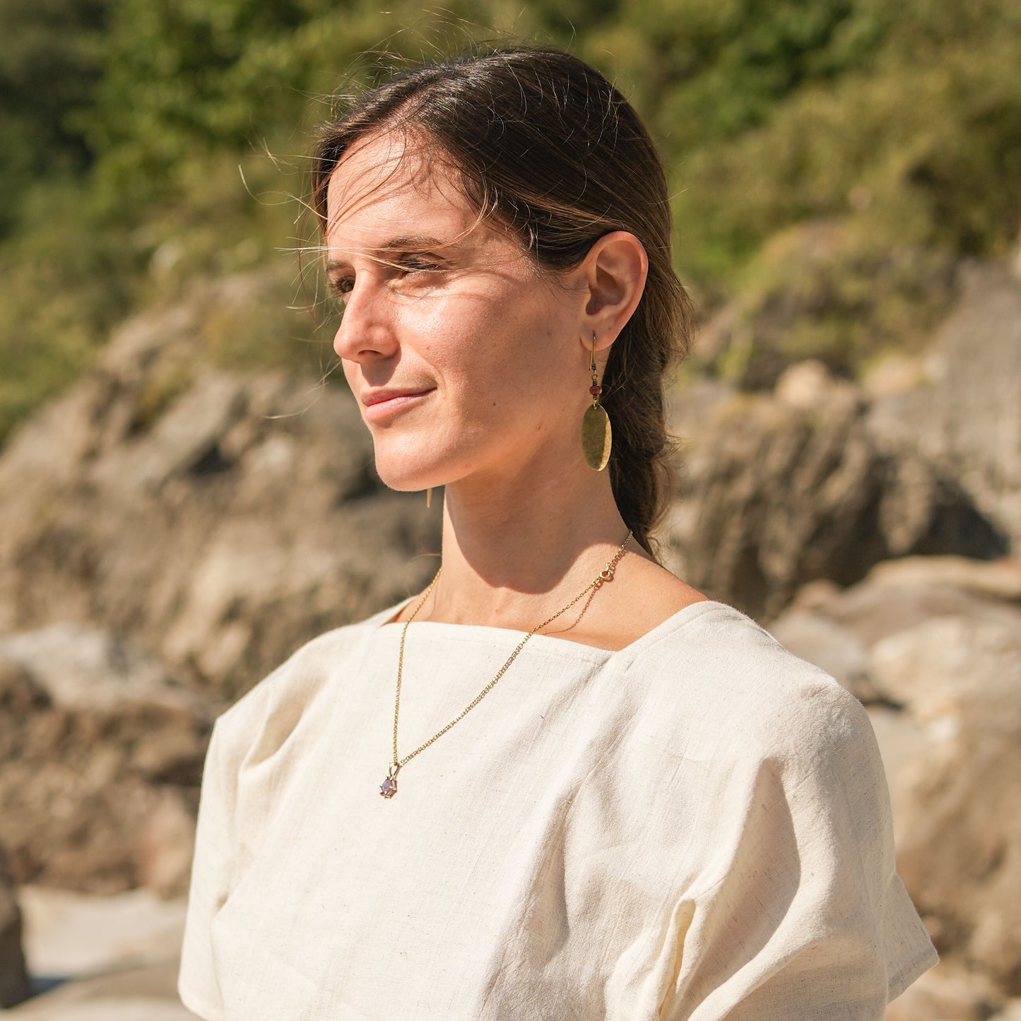 Women Zero Waste Cotton Yoga Pants and Yoga Top Set White -Shwet