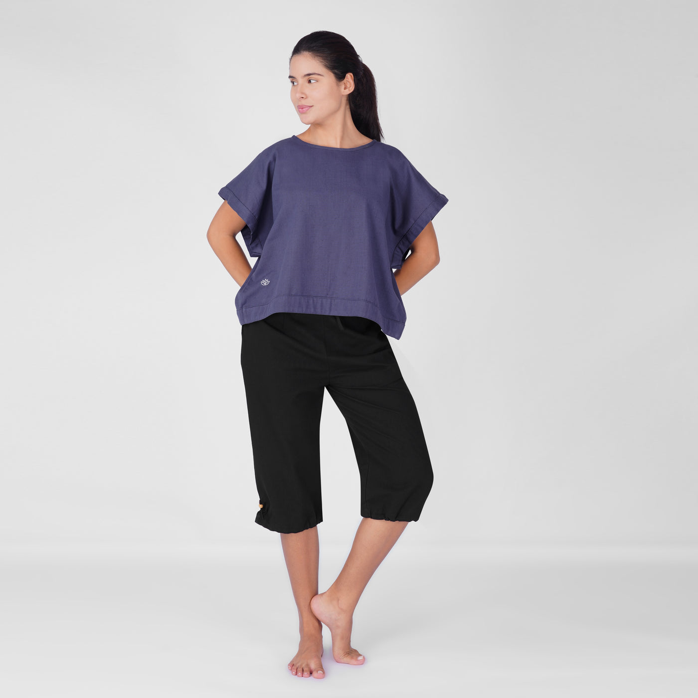 Women Zero Waste Cotton Yoga Pants Yellow -Shwet — view 9