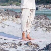Men Cotton Yoga Pants White -Rajas