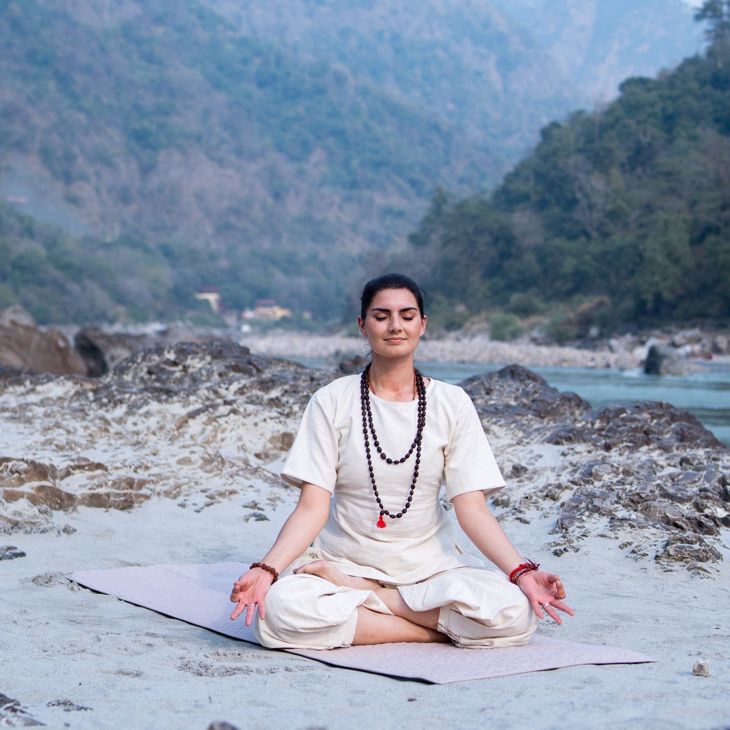 Women Cotton Yoga Top White -Chakra
