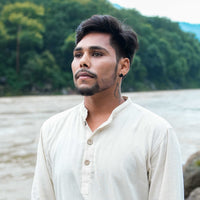Men Cotton Yoga Top White -Prithvi