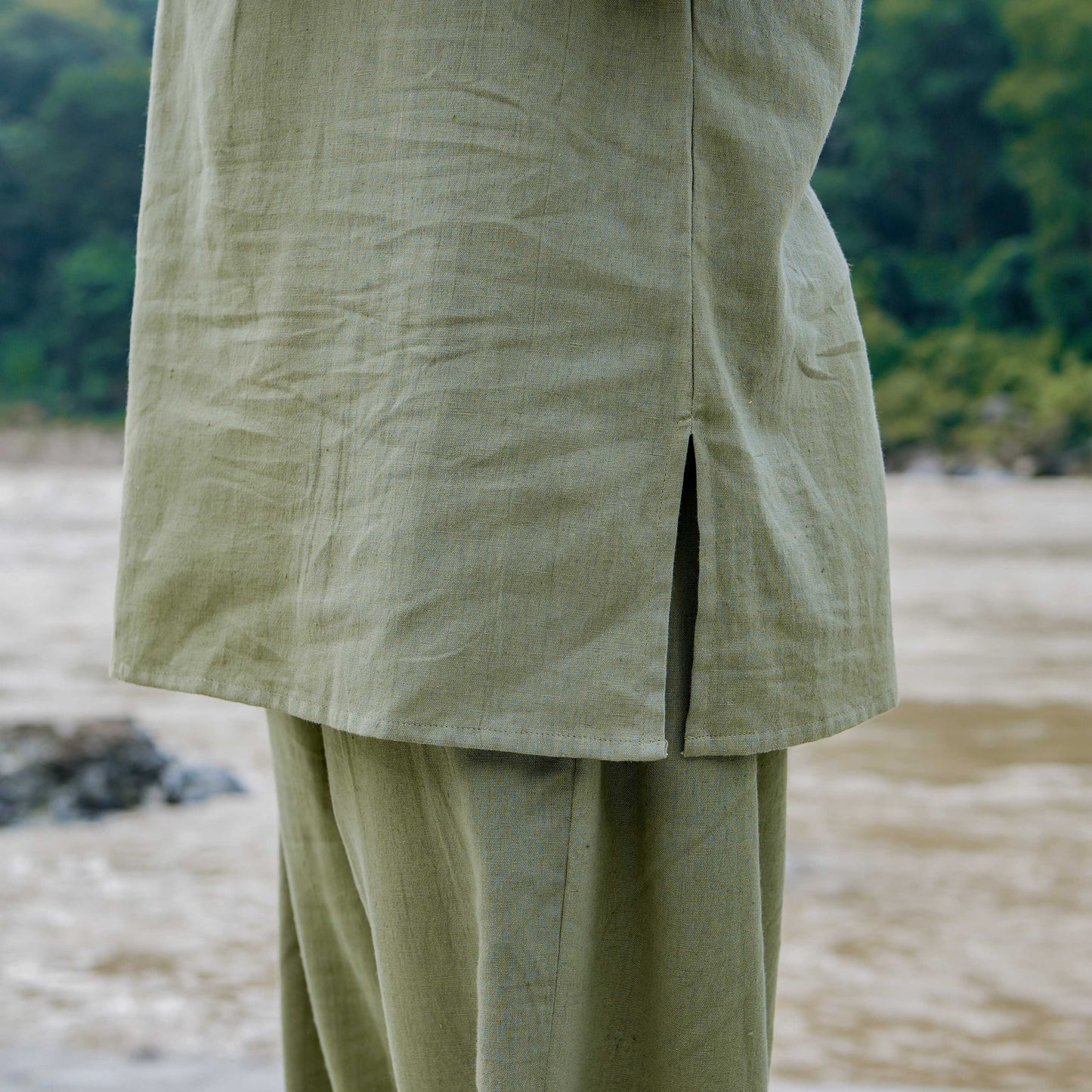 Men Yoga Pants and Yoga Top Set Green -Sattva