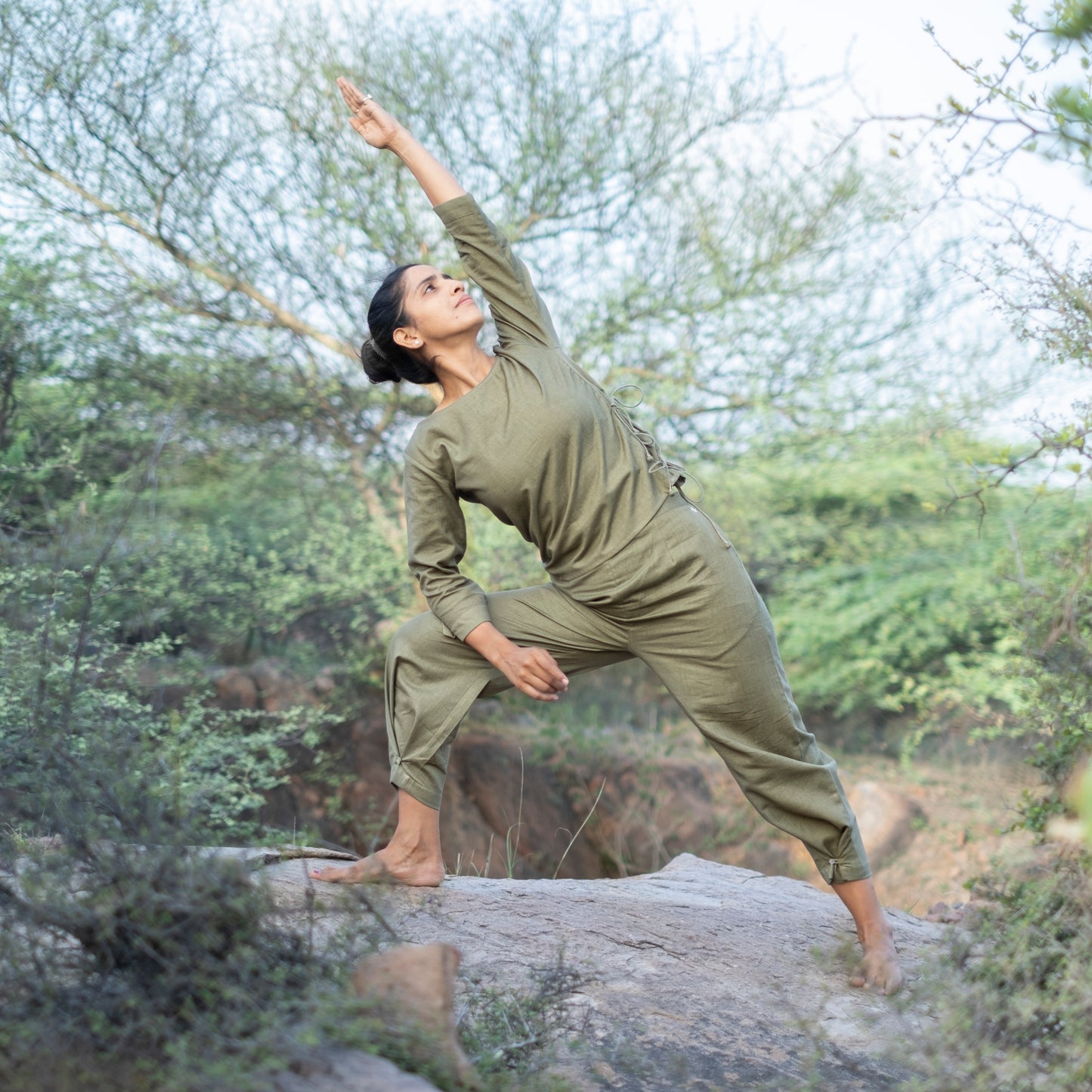 Trditional Green Yoga Clothes Collection