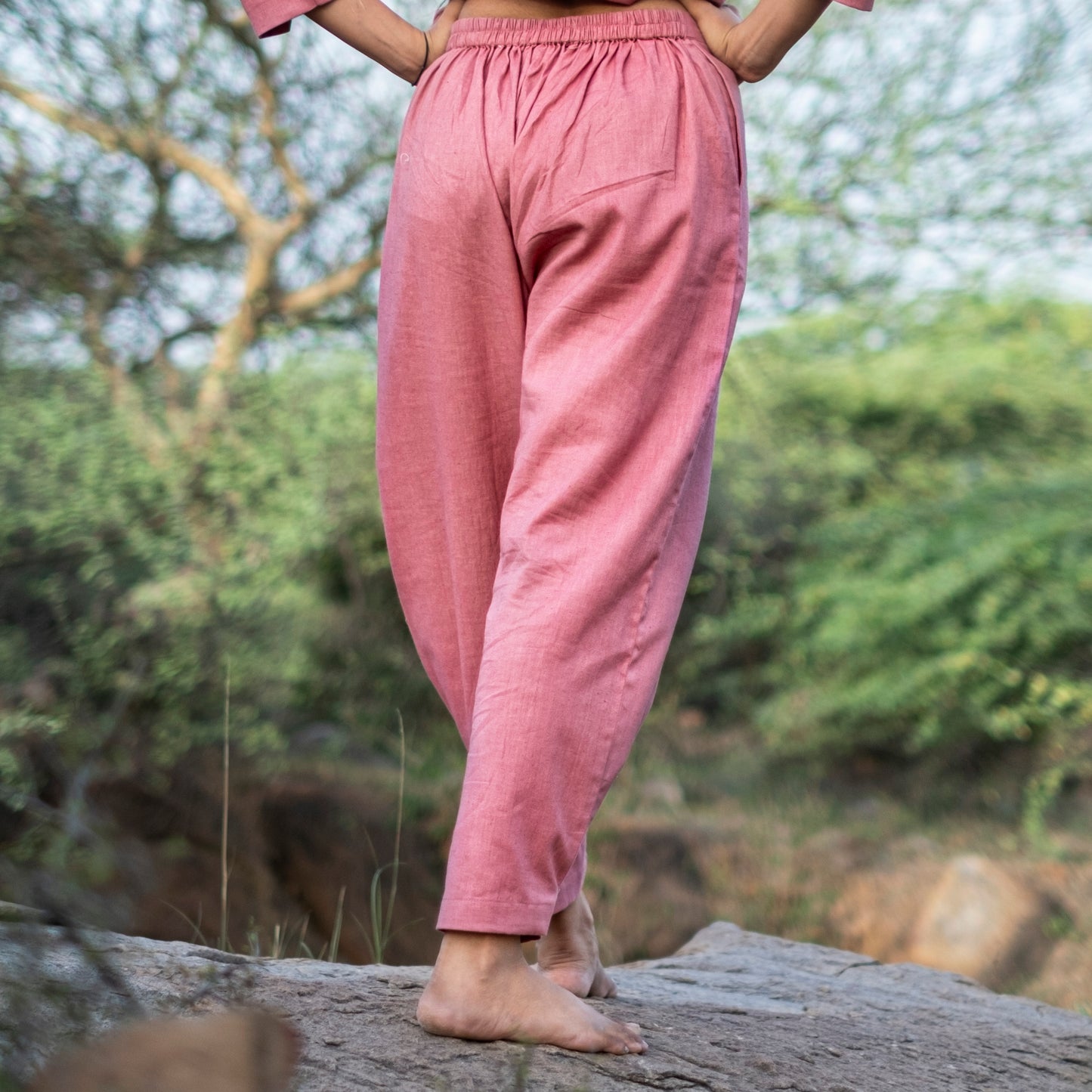 Chandra Yoga Top and Pant Set Pink