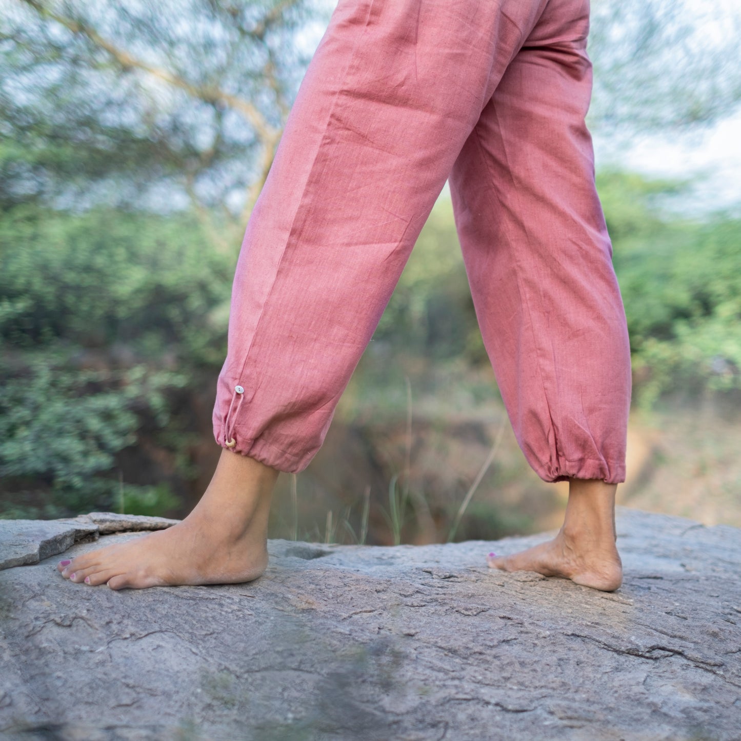 String Pull Pants in Pink Color |AKISO