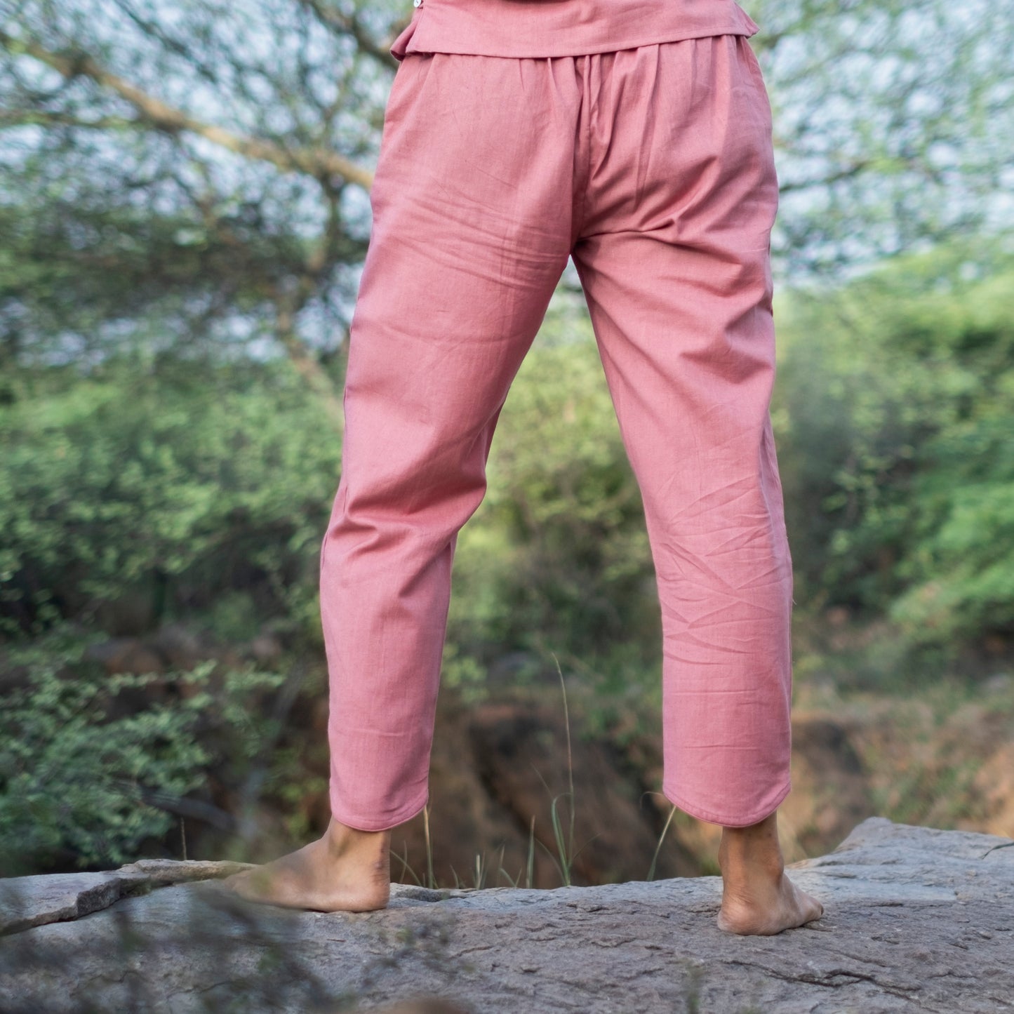 Best Cotton Dhoti Yoga Pants for Women's |AKISO |PINK
