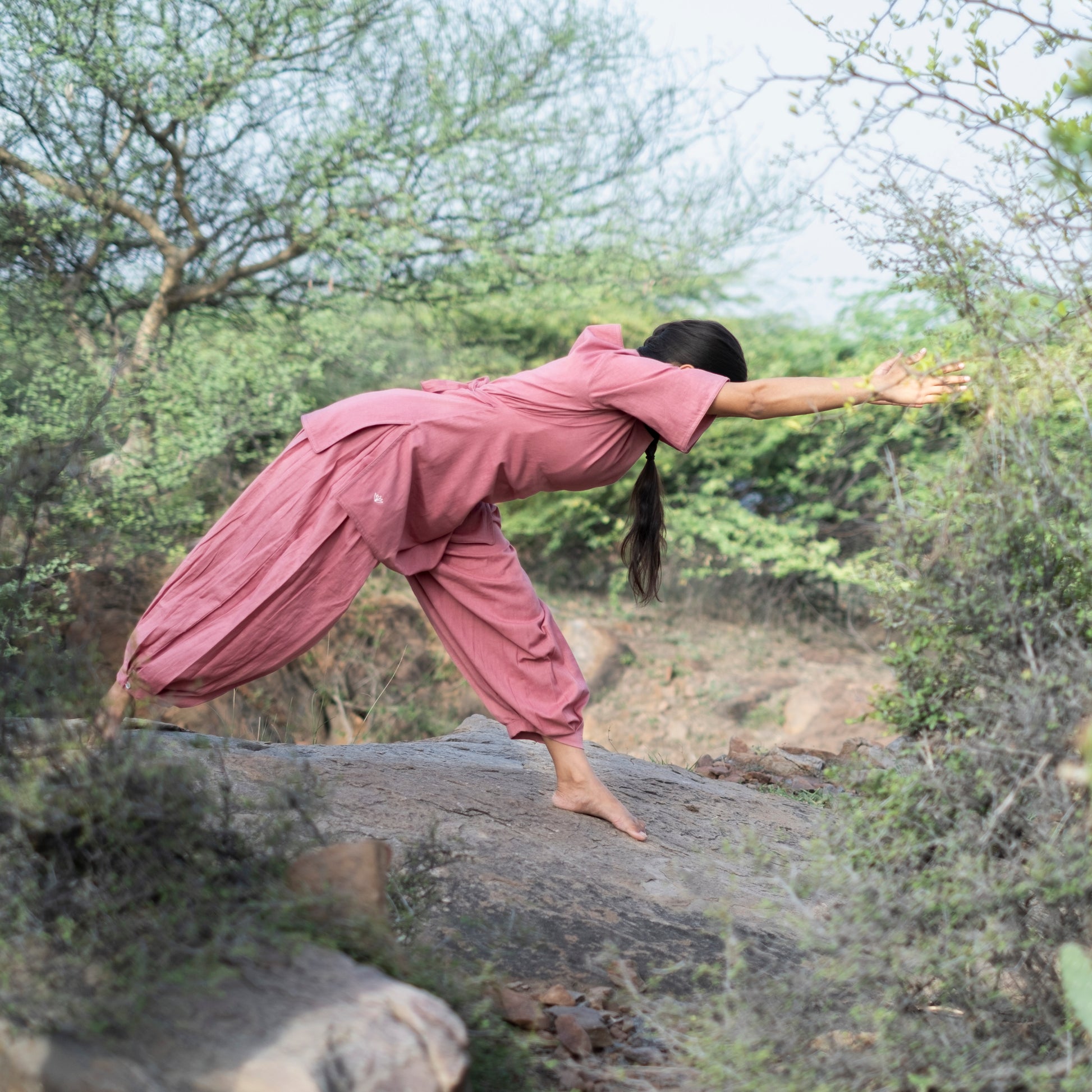 Light pink yoga set for women – comfortable cotton fit