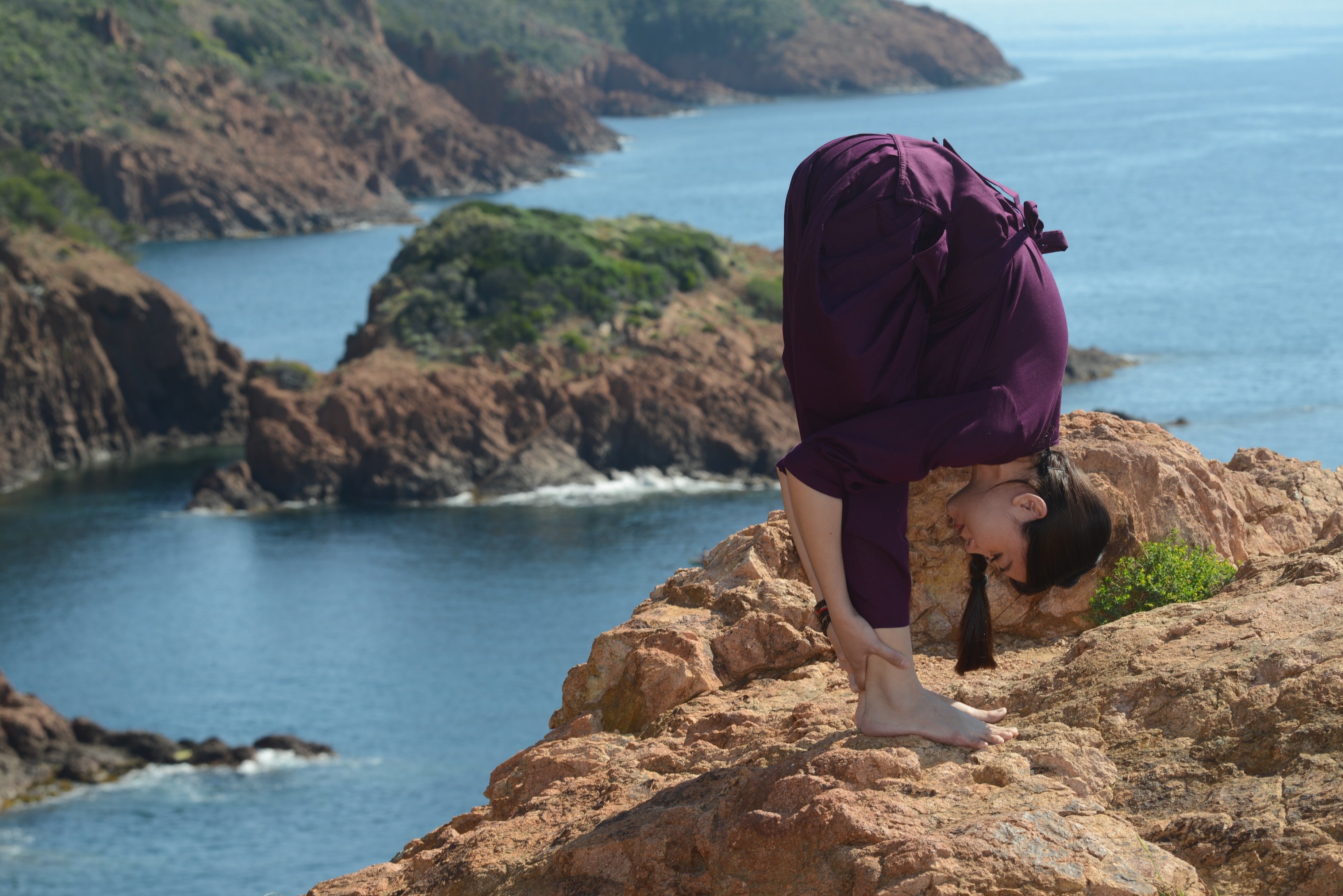 Women's Cotton Yoga Clothes (Purple) |Akiso