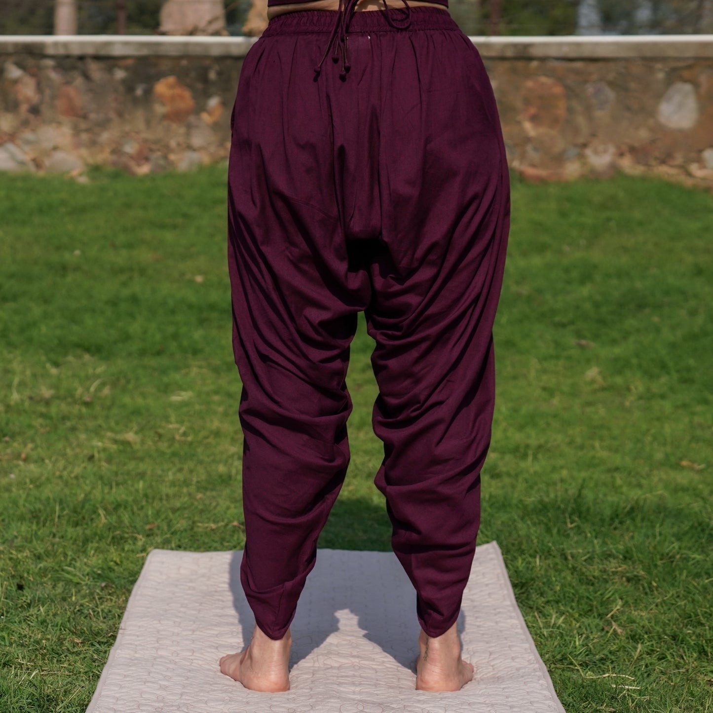 Women Cotton Yoga Pants and Yoga Top Set Purple -Akasha