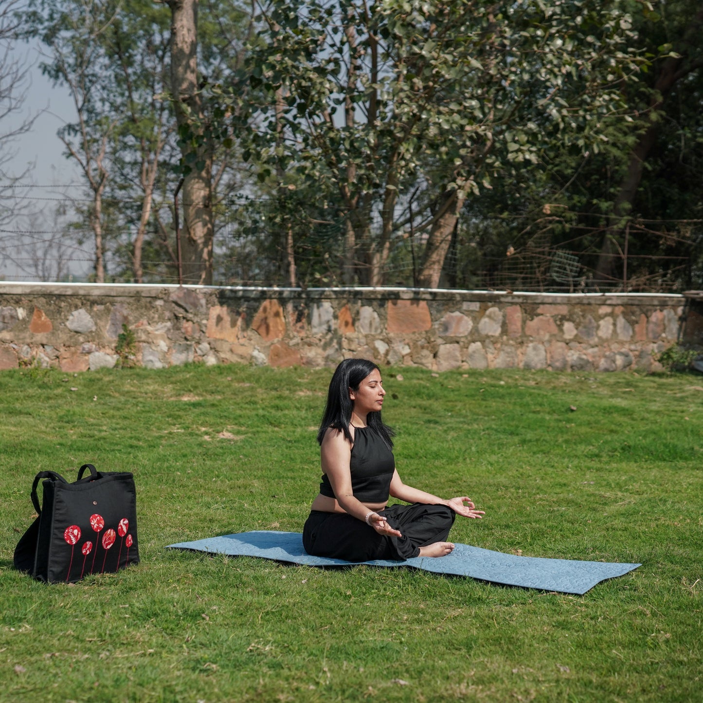 Cotton Yoga Bag Black Brahma