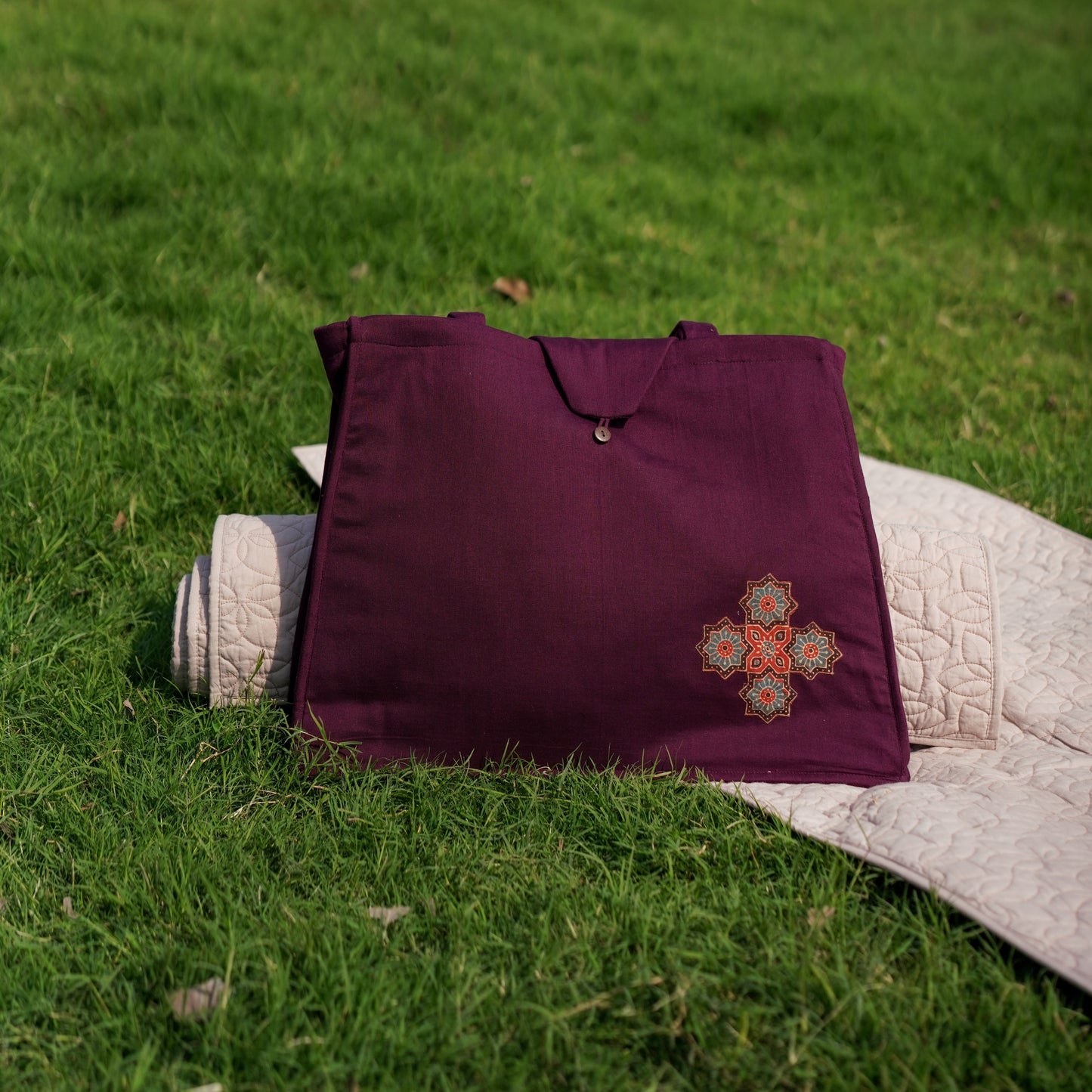 Cotton Yoga Bag Purple Brahma