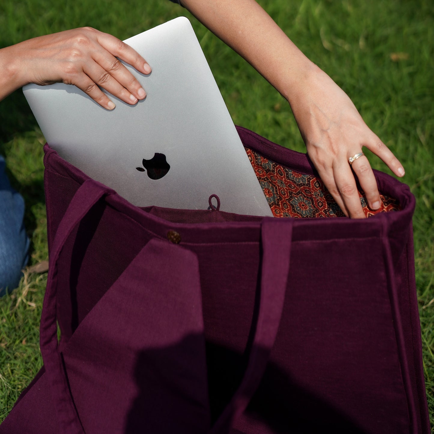 Cotton Yoga Bag Purple Brahma