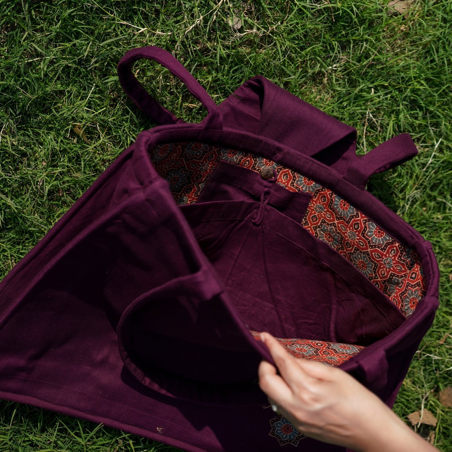 Cotton Yoga Bag Purple Brahma