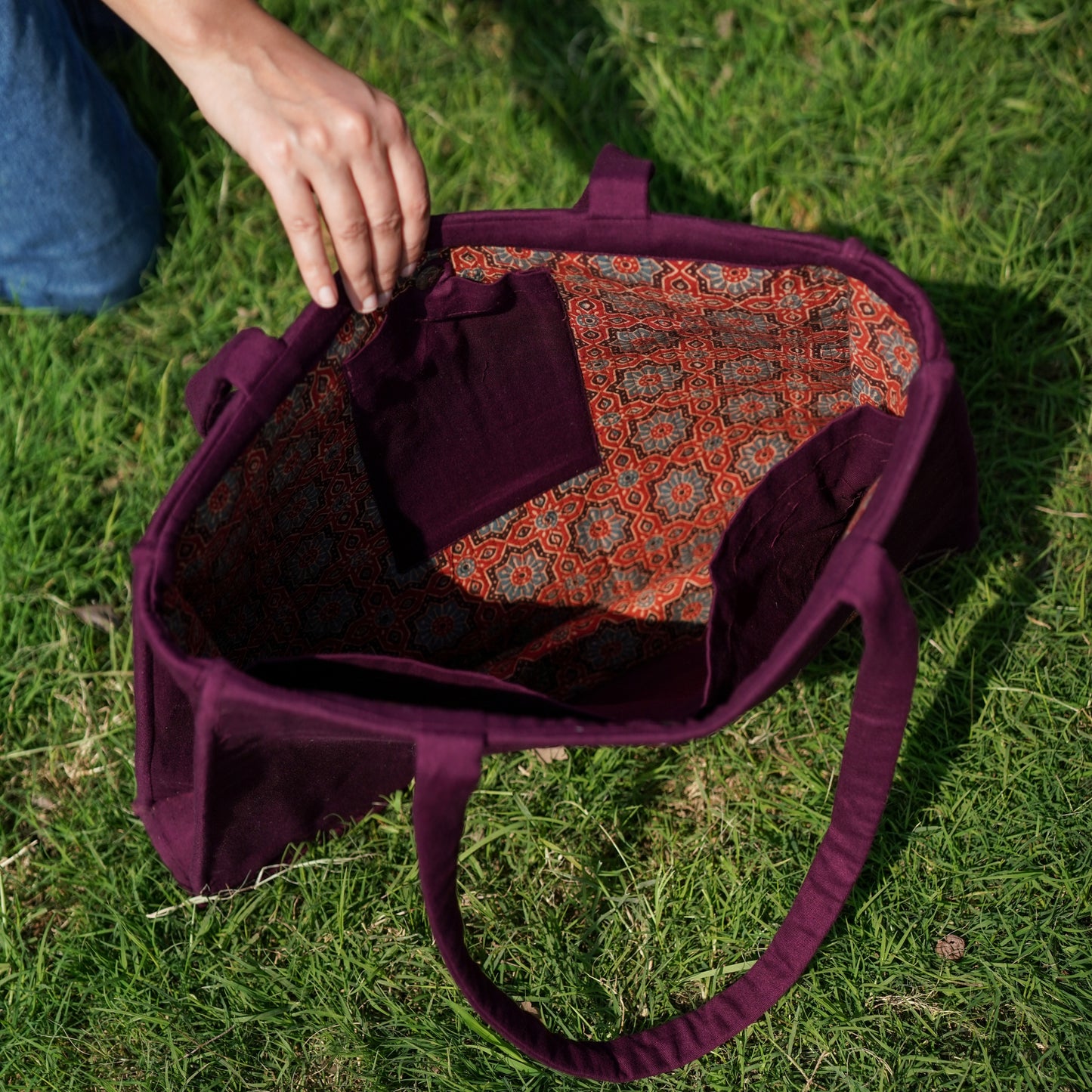 Cotton Yoga Bag Purple Brahma