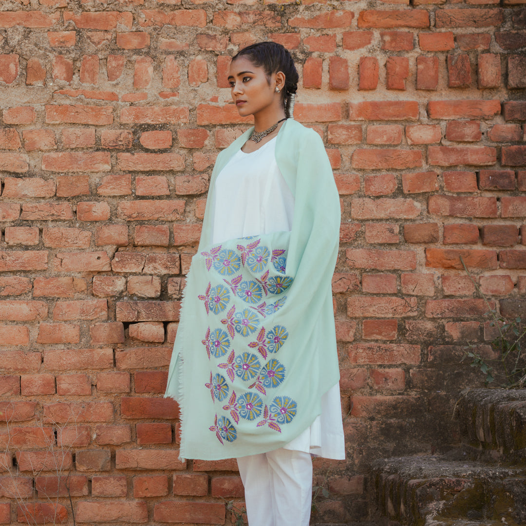 BLOSSOMING WHIMSEY - MINT GREEN