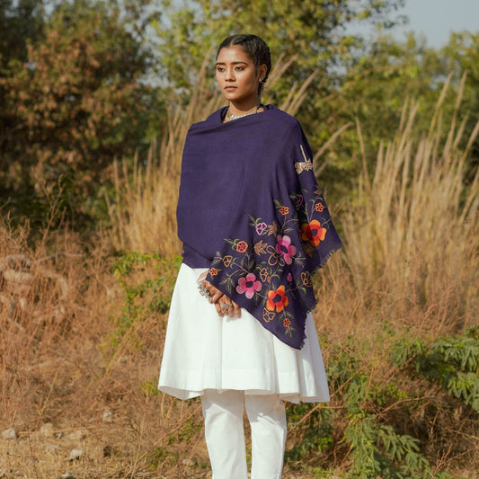 SPRING DREAM BLUE SHAWL