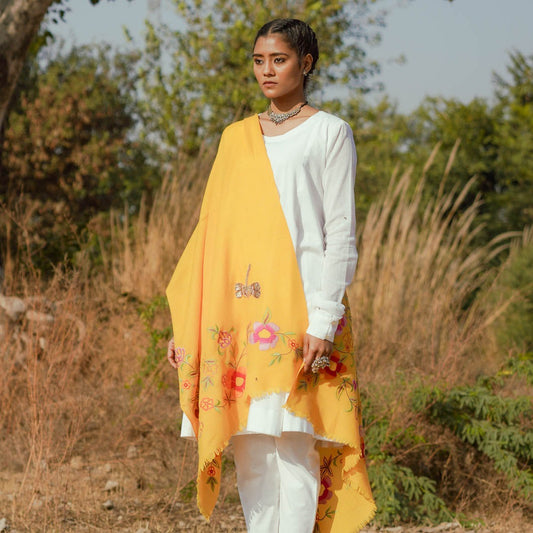 SPRING DREAM YELLOW SHAWL