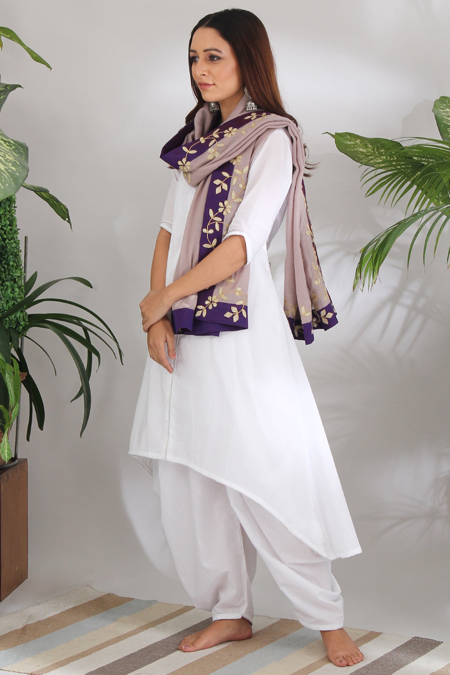 WINTER BLOOM BLUE - SHAWL