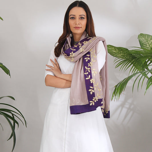 WINTER BLOOM BLUE - SHAWL