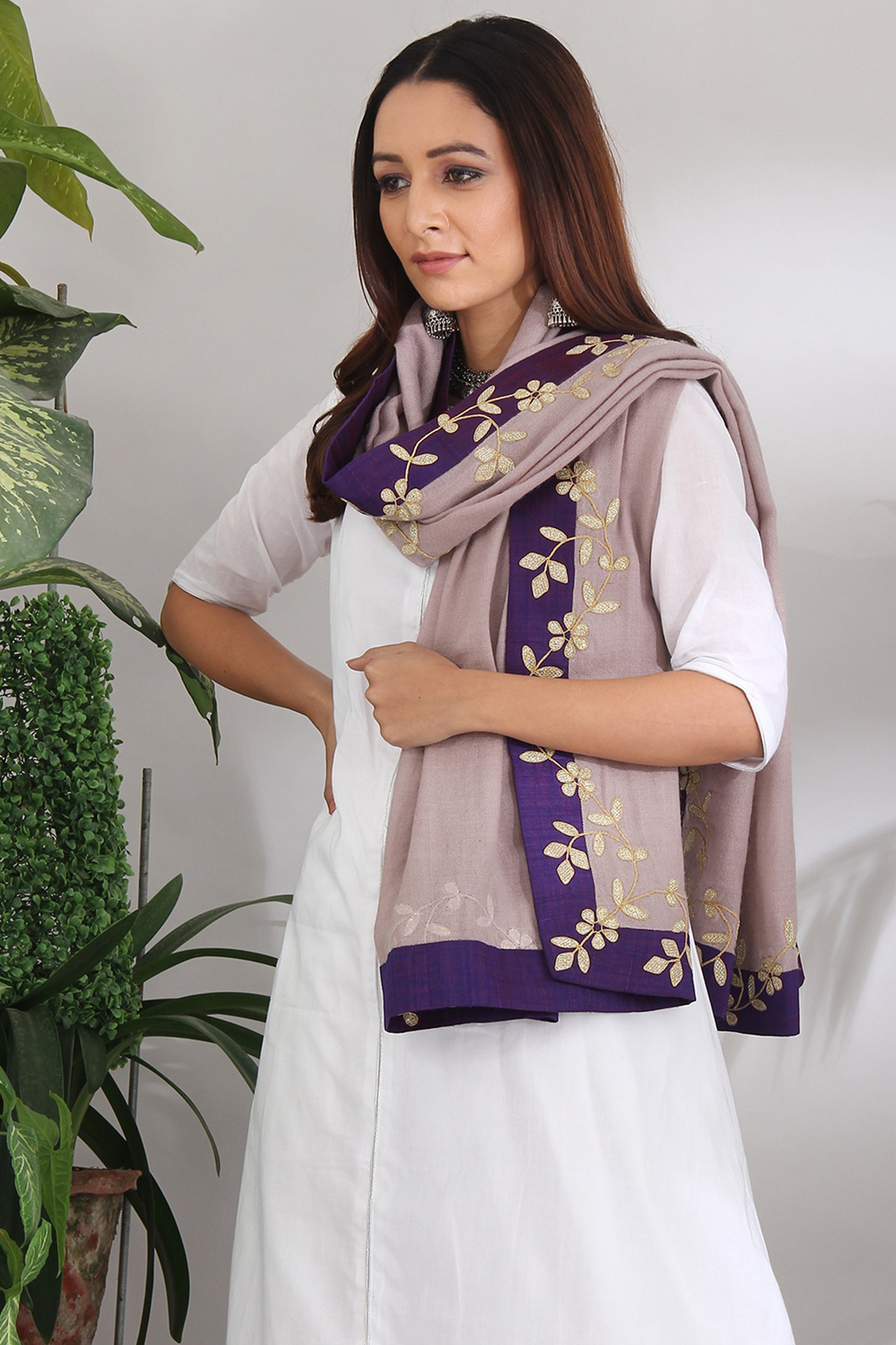 WINTER BLOOM BLUE - SHAWL