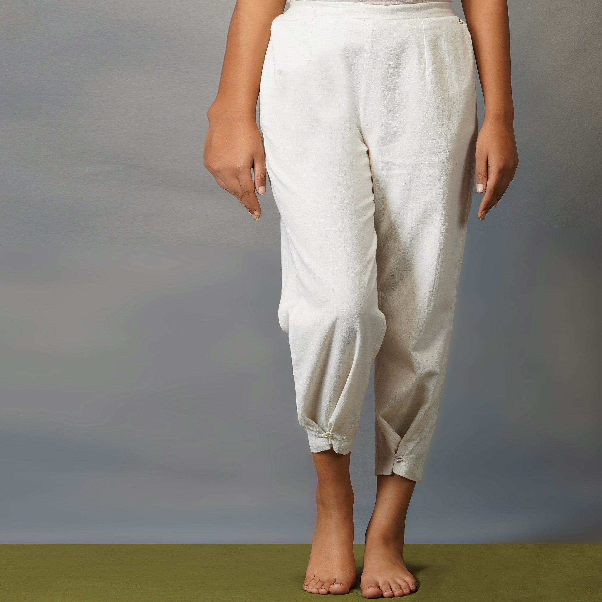 Cotton Yoga Pants White |AKISO |CHANDRA