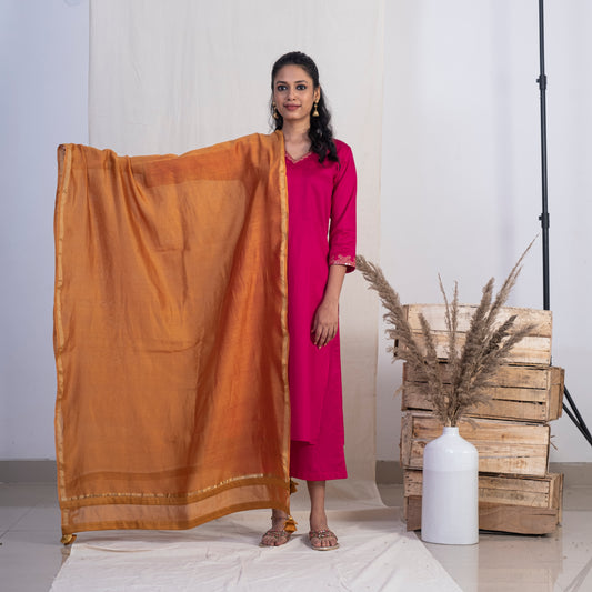 Gold Chanderi Dupatta