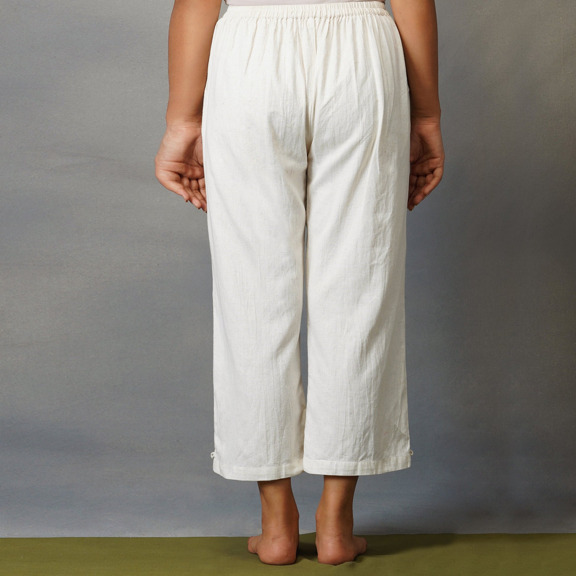 Women Cotton Yoga Pants |WHITE |AKISO