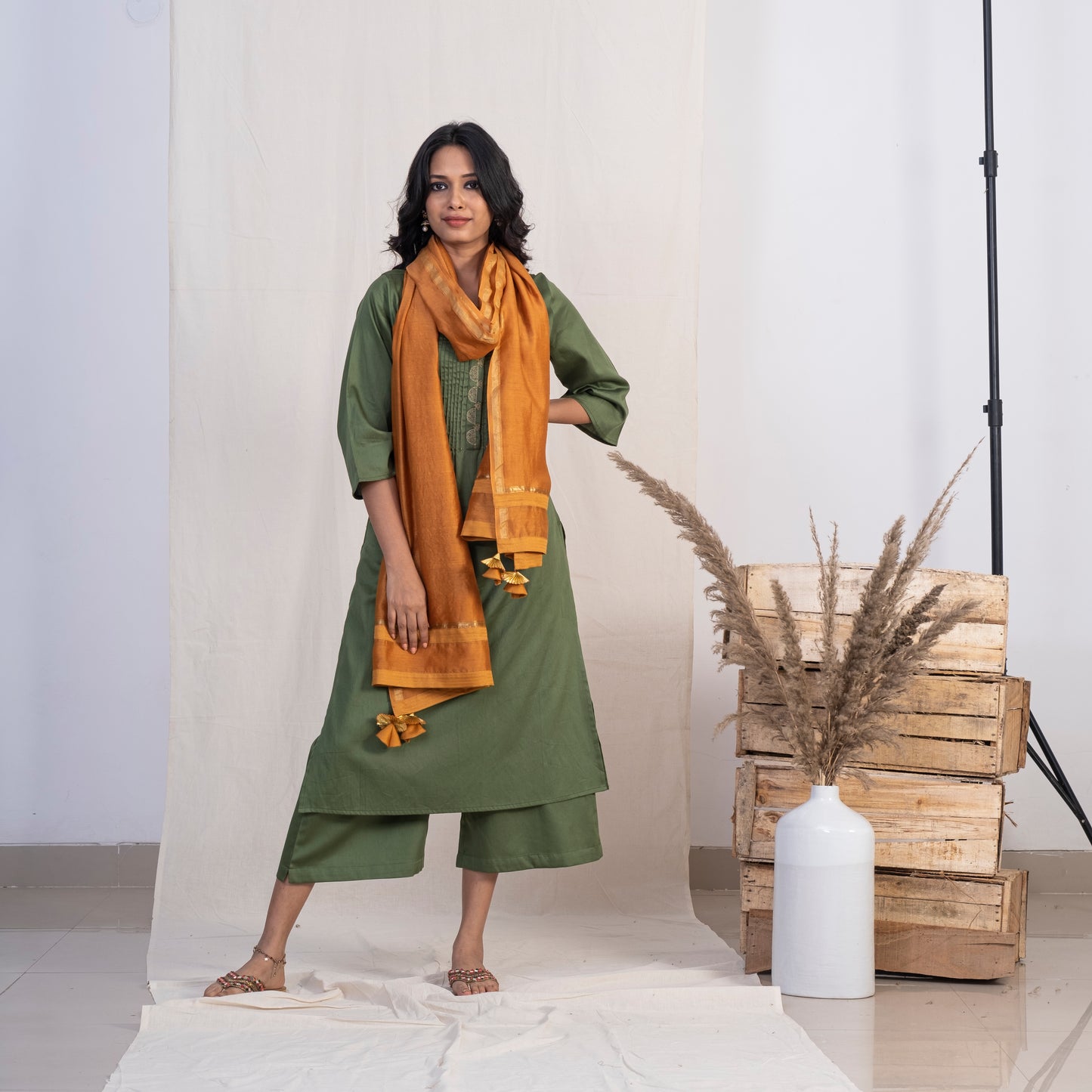 Gold Chanderi Dupatta