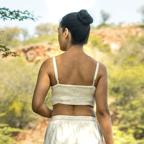 Cotton Yoga Top in White for Women's |AKISO |PRANA