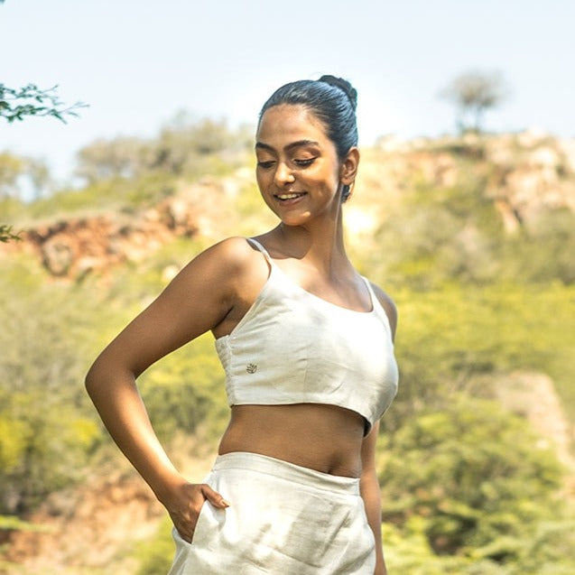 Pure Cotton White Yoga Top for Girls and Women |AKISO |PRANA
