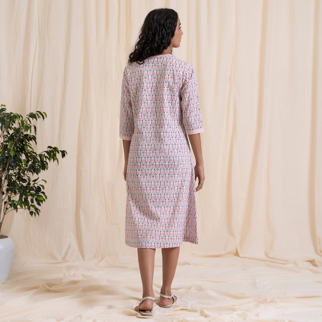 Pink Tribal Print Sherbet Dress