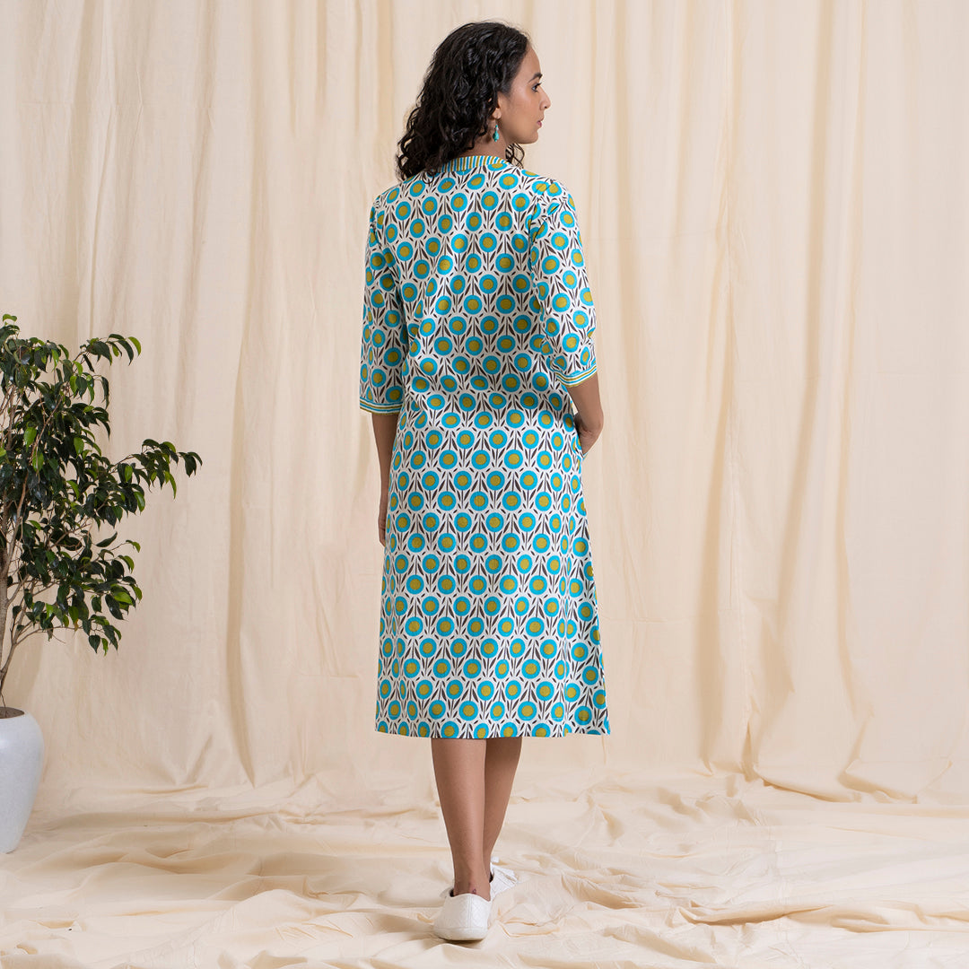 Blue Green Sherbet Dress
