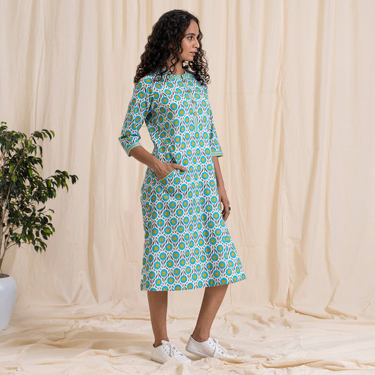 Blue Green Sherbet Dress