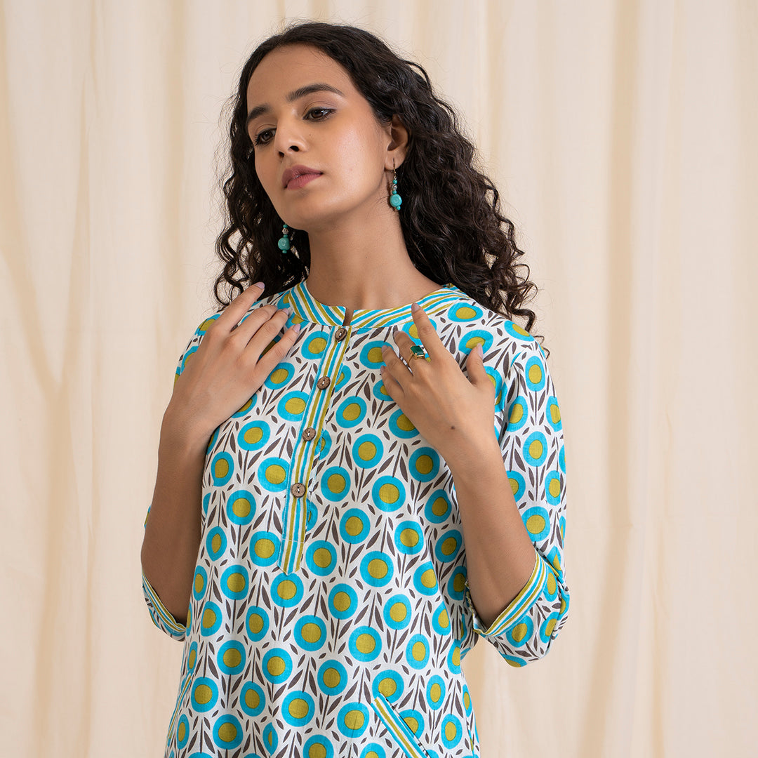 Blue Green Sherbet Dress