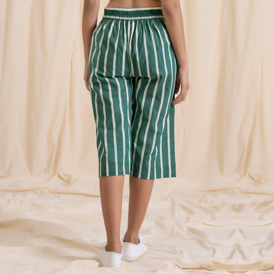 Culottes - Green Stripes