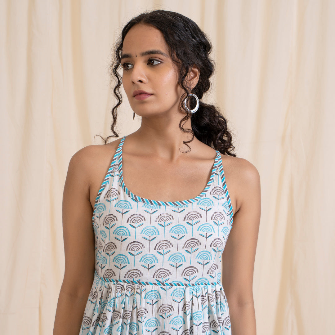 Blue Grey Spaghetti Kurta